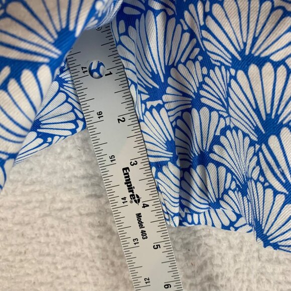 Level 99 Womens Cindie Printed Blue Linen Stretch Casual Chino Short Size 32 NWT - Picture 4 of 12